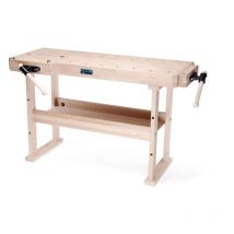 Kupper - Küpper établi de menuisier modèle A-1500, bois de hêtre lamellé-collé abouté, 2 pinces de serrage, 4 pinces de fixation