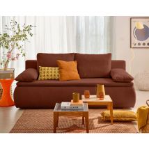 Bestmobilier - Kurt - canapé 3 places convertible avec coffre en velours texturé