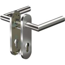 Kurzschildgarnitur CORE+ 8906 – Edelstahl – 8 mm – 72 mm – 78 mm – Türstärke 38-63 mm – Beidseitige Bedienung