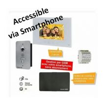 Kit vidéophone Care-In encastré, 2 fils avec alimentation + module devision à distance Care-in Box