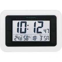 KW9101 Solare, Radiocontrollato Orologio da parete 280 mm x 190 mm x 23 mm Bianco