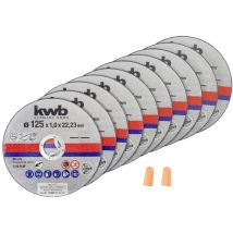 712022 Jeu de disque à tronçonner 125 mm 10 pc(s) métal - KWB