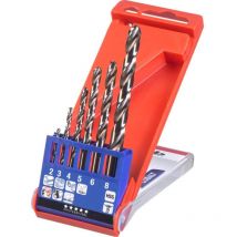 428040 HSS-Co Jeu de forets pour le métal 6 pièces 2 mm, 3 mm, 4 mm, 5 mm, 6 mm, 8 mm M35 din 338 tige cylindrique - KWB