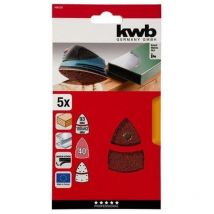 KWB - 5 q-s triangulos 100x62,93mmk 49496124 , 5 Abrasivos Multilijadora 100X62X93Mm Gr 240 System Quick-Stock de la marca Einhell.