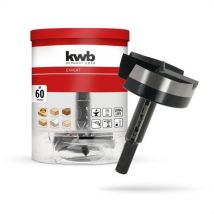 KWB - Forstnerbohrer, ø 60 mm, Topfbohrer (für Holz, geschmiedeter Bohrkopf, Spezialanschliff, schnelle, ausrissfreie Bohrlöcher, 4-seitig