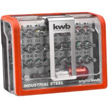 KWB - scatola con clip per bit da 32 pz con portabit magnetico per avvitatore trapano Industrial Steel Standard