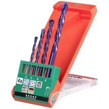 51300 Acciaio al cromo molibdeno Kit punte per pietra 4 parti 4 mm, 5 mm, 6 mm, 8 mm Alberino cilindrico 4 pz. - KWB