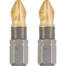 124101 Kreuzschlitz-Bit pz 1 Stahl 2 St. - KWB