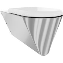 Kwc Ar T-wc, Campus, Edelstahl, Wandhängend, 360x407x700 Mm, Sitz Weiß, Barrierefrei