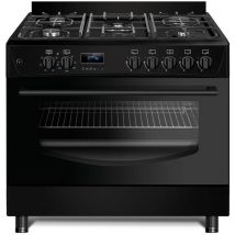 Gas-electric Cooker Ravanson KWGE-K90 Cheff Modern (black)