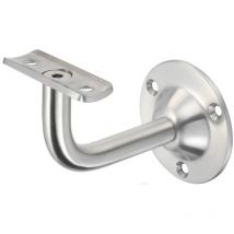 4524 Handlaufstütze gewölbte Auflage silberf. lackiert - KWS