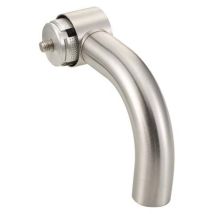 Support d'extrémité KWS 8309 – Acier inoxydable brossé – Ø 35 x 1,5 mm – Patte et support de rail – Poids