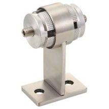 Support d'extrémité porte KWS – Ø 35 x 1,5 mm – Acier inoxydable brossé – Poids