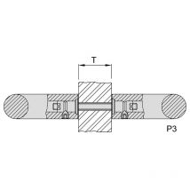 KWS 8B03 fijación pomo P3-M8, para Glas paraRS