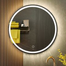 KWW 60 cm LED Salle de Bain Vanity Mirror, Température de Couleur Réglable, Lumière Anti - Brouillard, Facile à Installer, Miroir de Vanité Mural