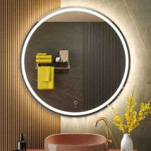 90 cm led Salle de Bain Vanity Mirror, Température de Couleur Réglable, Lumière Anti - Brouillard, Facile à Installer, Miroir de Vanité Mural avec