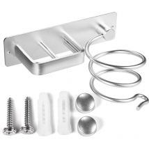 Haartrocknerhalter, Glätteisenständer mit Kabelmanagement, Haartrockner-Organizer-Rack zur Wandmontage aus Aluminium für Badezimmer, Schlafzimmer,