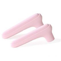 KZQ - 2 Stück Silikon-Türgriff-Schutzhülle, Anti-Kollisions-Türschloss-Handschuhe, Fenster-Türgriff, Anti-Kollision (Rosa)