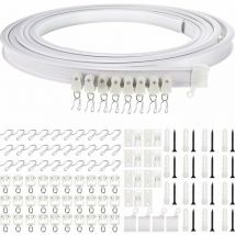 5 Mètres Rail de Plafond Pliable Rail de Rideau Incurvé Montage de Rideau de Plafond Flexible Rail de Fenêtres Courbes pour Rail de Rideau avec