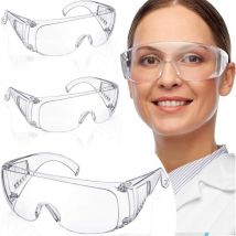 KZQ - 5 Stück Schutzbrillen, Schutzbrillen, Arbeitsschutzbrillen, Antibeschlag, für Arbeitsplätze, Bau, Heimwerker, Labor, Schweißen, Chemie