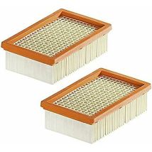 KZQ - Lot de 2 Filtre Remplacement pour Aspirateur Kärcher WD4 WD5 WD6 MV4 MV5 MV6 plissé Plat