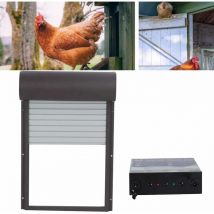 Poulet Automatique Porte Poulailler Solaire Powerd Métal Rideau Roulant Poulailler Porte avec Minuterie pour Poulet Canard Volaille Poulet