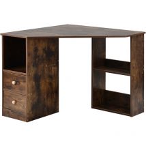 Dewdat - L-Computer Desk Corner Computer Desk with Large Storage Space Study Desk Laptop Table for Home Office