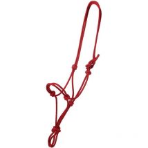 Cob, Rouge: Rope Halter corde tubulaire nouée contrôle doux