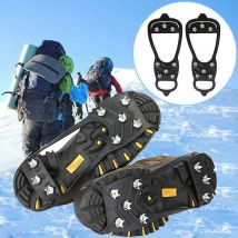 L (tailles 41-45) 2pcs Crampons à glace Crampons Snow Grips Boot Shoe Anti Slip On Over Studs Spikes Grippers