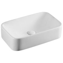 Linpha - Lavabo Da Appoggio Mod. La38 Cm 48.5 X 28.5 Bianco Piletta Non Inclusa