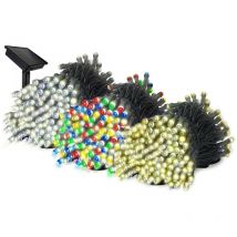 LA BOUTIQUE DE Noël - Multifunktions-LED-Solarkette Schwarz 12.9 mètres