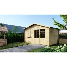 Altanka - Casetta da giardino in legno - 12m2 - 4x3m - 28mm - colore: naturale - DOM124