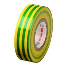 Cinta adhesiva aislante amarillo/verde Cellpack pvc 0,15 mm x 19 mm x 25m 145796