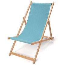 Cile Legno Pieghevole, Faggio, Blu, repliée : 55 x 132 x 5 cm - La Cordeline