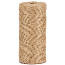 La cordeline Spago di iuta naturale Ø1,5 mm ± 100 m per il giardinaggio, fai da te, attività manuali BJN100, naturale