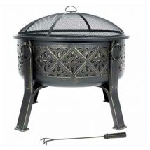 La Hacienda - Moresque Firepit - Steel - L76 x W76 x H73 cm - Bronze