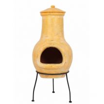 Cheminée Tampico Jaune 31x31x68 cm Argile RedFire