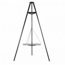 La Hacienda - Tripod With Hanging Grill - Steel - L108 x W128 x H172 cm - Black
