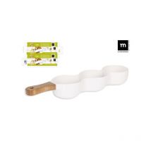 La Mediterranea - bandeja aperit 3 compart egeo - 38X9X5 cm