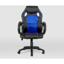 La Silla Española - Madrid Chaise de jeu pour les jeunes de couleur noire et bleue
