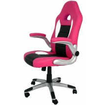 Sepúlveda chaise de jeu rose et noire pour adolescents