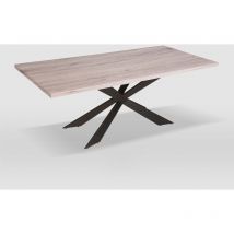 La Silla Española - Table de salle à manger de style industriel avec plateau 200 x 100 x 76 cm modèle Amento