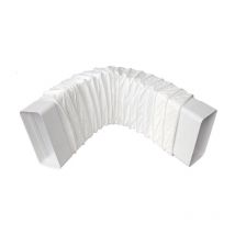 La Ventilazione - Manchon flexible Max 60 cm pour Tube Ventilation Rectangulaire 150 x 70 Blanc - First Plast