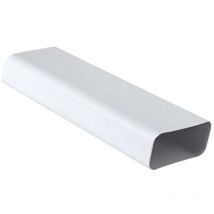 La Ventilazione - Tube Ventilation pvc Blanc Rectangulaire - 150 x 70 mm - Barre de 1 m - First Plast