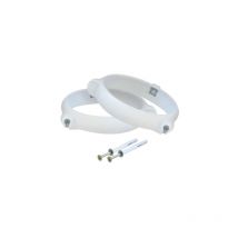 La Ventilazione - 2 Colliers bride blanc pour tube Ventilation Rond Ø100 + Vis 5x45 mm et cheville en nylon - First Plast