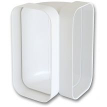 CCV157B Curva Verticale in abs per Tubo Rettangolare, 150x70 mm - La Ventilazione