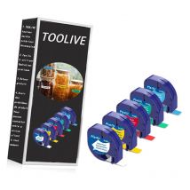 Etikettenband Kompatibel mit Dymo LetraTag Beschriftungsgerät Bänder 91221-91225,12mm x 4m Etiketten Kompatibel mit Dymo LetraTag LT-100H LT-110T