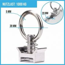 Lablanc - 10 Stück einzelne Endkappe 1000 Dan kg Endkappe für Flugzeugschienen, Zurrring für Zurrschiene