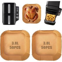 Lablanc - 100 Stück Airfryer-Backpapier für Ninja Double Stack Air Fryer SL300EU, Airfryer-Zubehör für Ninja Double Stack 7,6 l SL300EU, Ninja Air