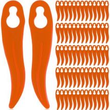 Lablanc - 120er-Pack Kunststoff-Ersatzklingen für Trimmer von Einhell und Bosch – Kompatibel mit Akku-Trimmern